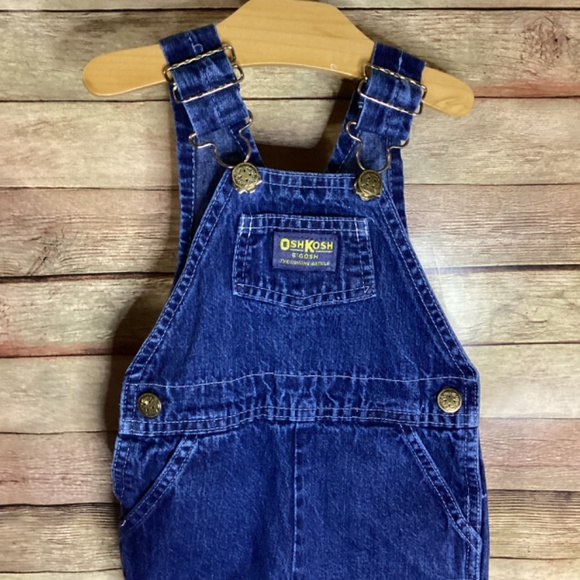 Oshkosh Infant Boy Denim Overalls Size 12mos - Picture 2 of 4